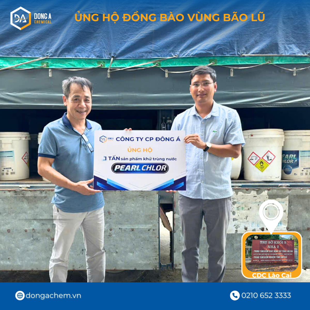 Đông Á ủng hộ tại CDC Lào Cai